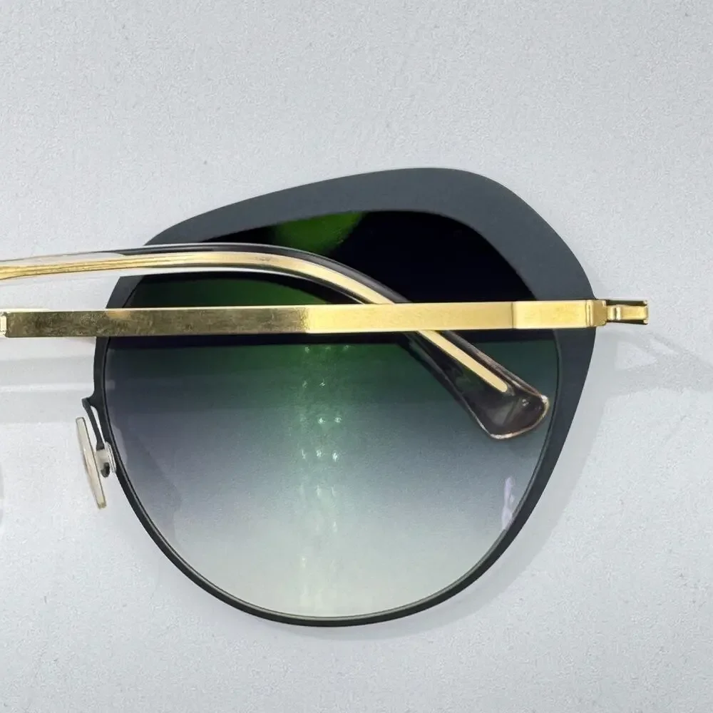 Mykita Sunglasses Lite Sun Mette Col 256 Indigo Gold Butterfly Oversize Gradient